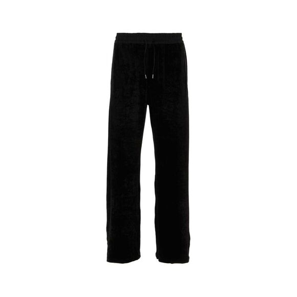 Saint Laurent Men Black Stretch Chenille Joggers